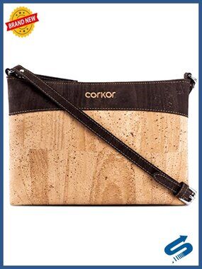 Vegan Cork Crossbody Bag Small Handbag Satchel Portugal Non-Leather